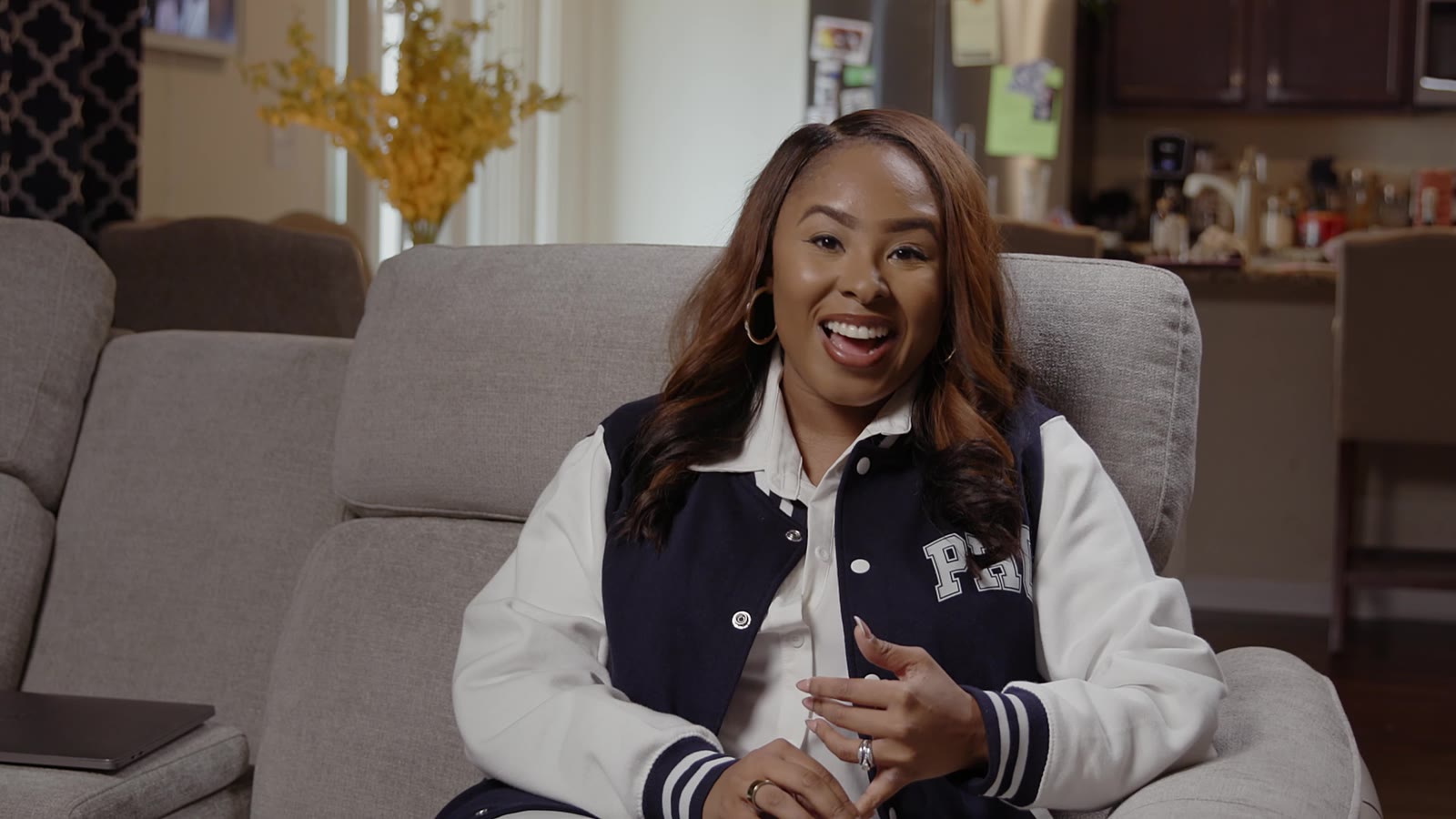 Sit-down interview at home